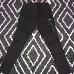 PacSun Stacked Skinny Black Moto Jeans